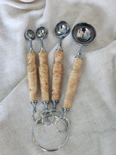 Load image into Gallery viewer, Maple Burl Measuring Cups and Spoons
